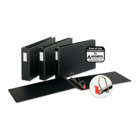 Cardinal Brands Cardinal Easy Open Tabloid 11" x 17" Locking Slant-D Ring Binder, 1", Black 12112